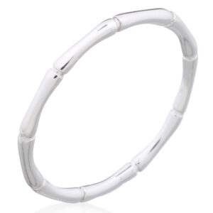 A stackable 925 silver bamboo ring