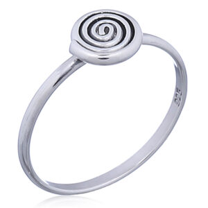 A tight spiral 925 silver ring