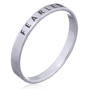 A fearless sterling silver band ring larger size