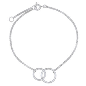 A hanging circles silver 925 rollo chain bracelet