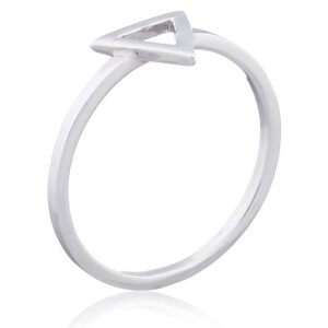 A open triangle 925 sterling silver ring