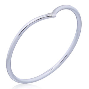 A dainty chevron ring in sterling silver