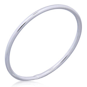 A dainty round silver wire stacking ring