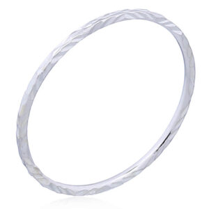 A thin textured 925 silver wire stack ring