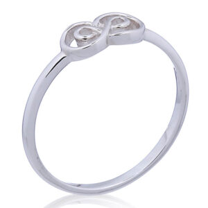 A nested infinity symbol ring in 925 silver