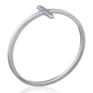 A 925 sterling silver cross stackable ring