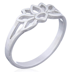 A 925 sterling silver adorable lotus ring