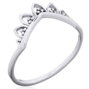 A boho flower crown 925 silver ring