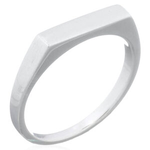 A 925 silver bar highly polished plain ring