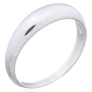 A 925 sterling silver dome plain ring