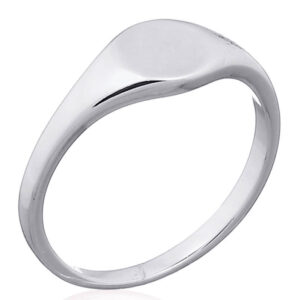 An a little oval plain 925 sterling silver ring