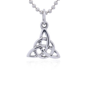 A small celtic sterling silver pendant celtic knot triangle