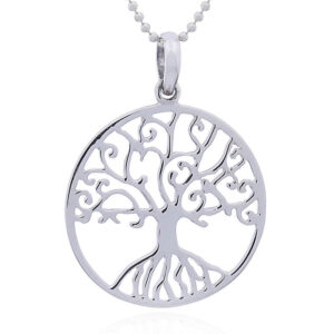 A planet 925 ajoure pendant shimmering tree of life