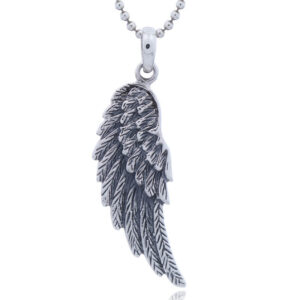 A beautiful eagle wing silver pendant great detail