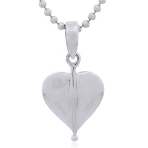 A sentimental heart sterling silver pendant