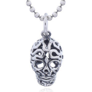 A figure sexy skull 925 silver pendant