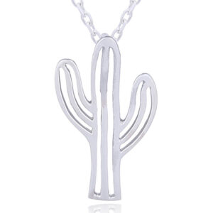 A layered saguaro cactus 925 pendant