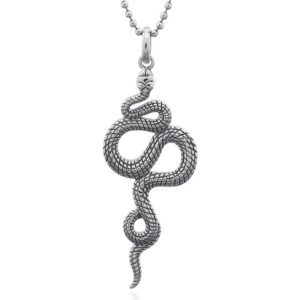 A curly snake 925 silver pendant