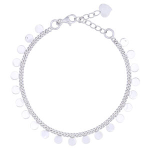 A shiny flats discs silver bracelet