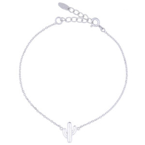 A 925 silver cable chains with little cactus