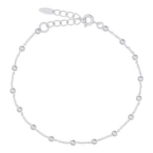 A sterling silver chain small ball bracelet