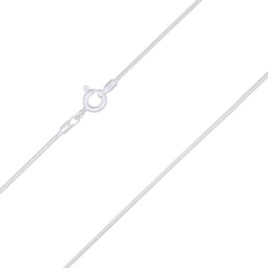 A 18 inches long sterling silver snake chains