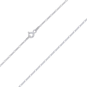 A 1 mm gauge figaro sterling silver chains