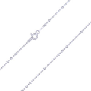A fancy faceted bead silver 925 chains