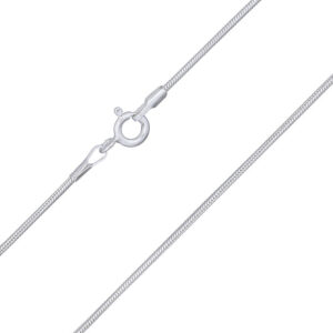 A 1.2 mm gauge silver snake chains in length 45 cm
