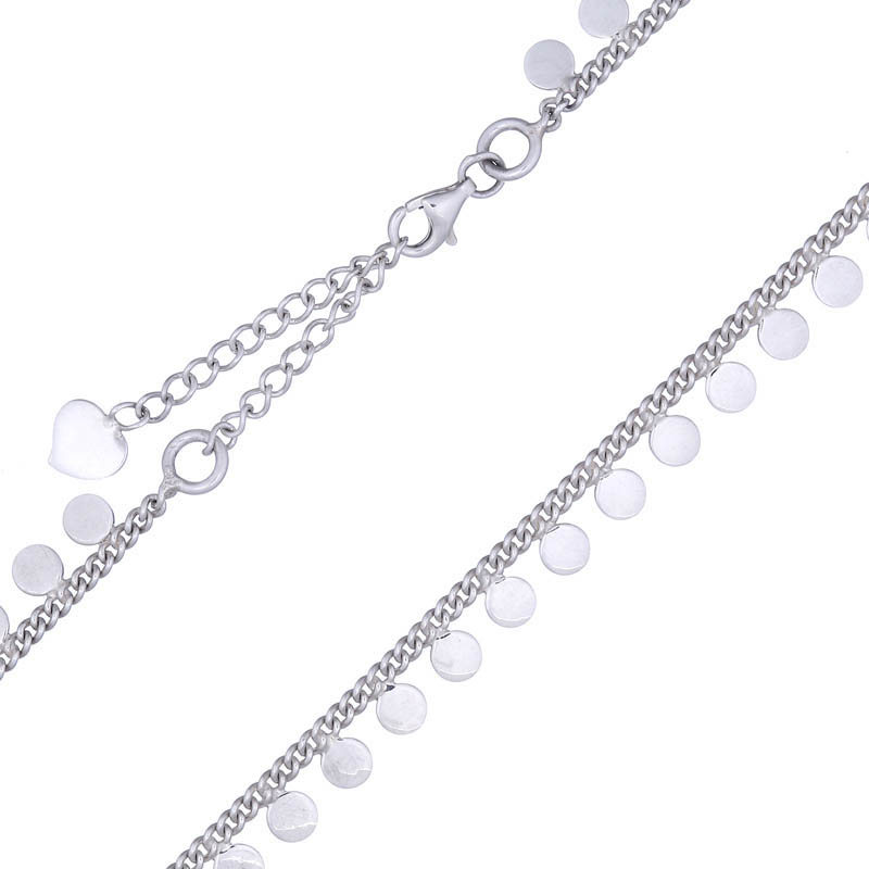 A sterling silver coin disc choker