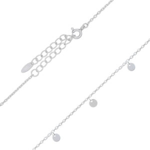 A thirteen discs hanging on 925 sterling silver chain necklace