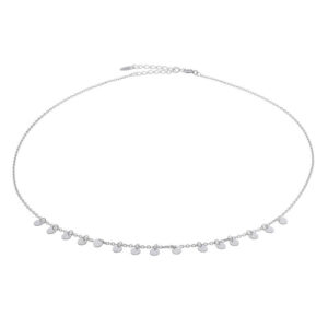 A discs fifteen threaded on 925 sterling silver chain necklace