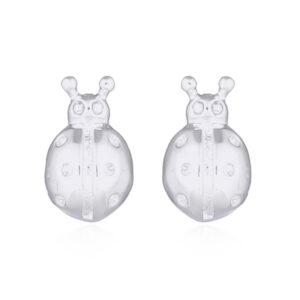 A pair of ladybird in 925 silver stud earrings