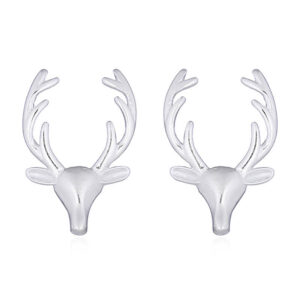 A pair of reindeer 925 silver stud earrings