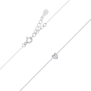 A mini heart in 925 silver chain necklace