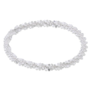 A garland twisted chain sterling silver ring