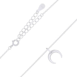 A little crescent moon 925 silver chain necklace