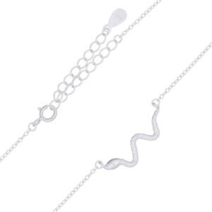 A charming snake 925 silver chain necklace