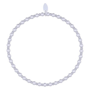 A stretchable 925 sterling silver bracelet