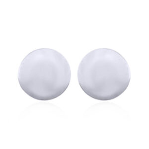 A pair of sterling silver elegant spheres ear stud earrings