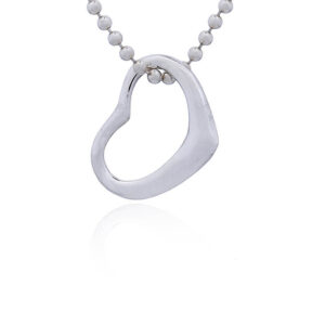 A open heart planet 925 slide-on designer charm pendant