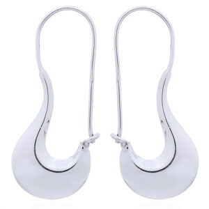 A pair of outstanding sterling silver slim 32mm hoop earrings