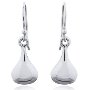 A pair of sterling silver petite droplets dangle earrings