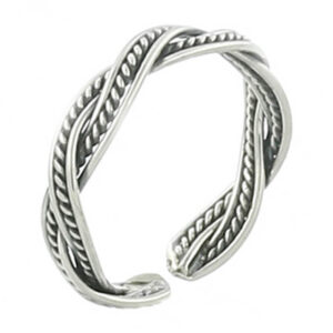 A double-braided new fashion silver toe ring