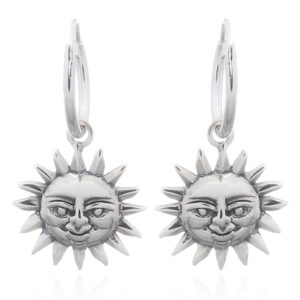 A pair of mr. shining sun in 925 silver hoop earrings