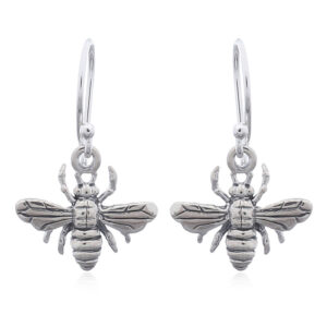 A pair of bumble bees sterling silver dangle earrings
