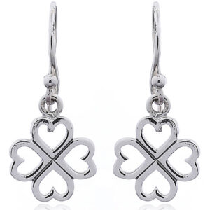 A pair of four-leaf clover earrings in 925 silver