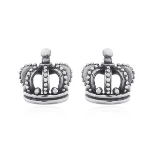 A pair of wholesale 925 silver crown stud earrings