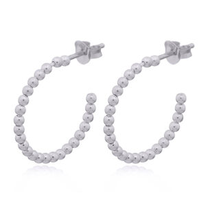 A pair of arch 925 silver ball stud earrings