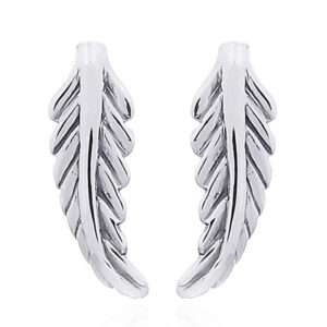 A pair of 925 silver fern stud earrings
